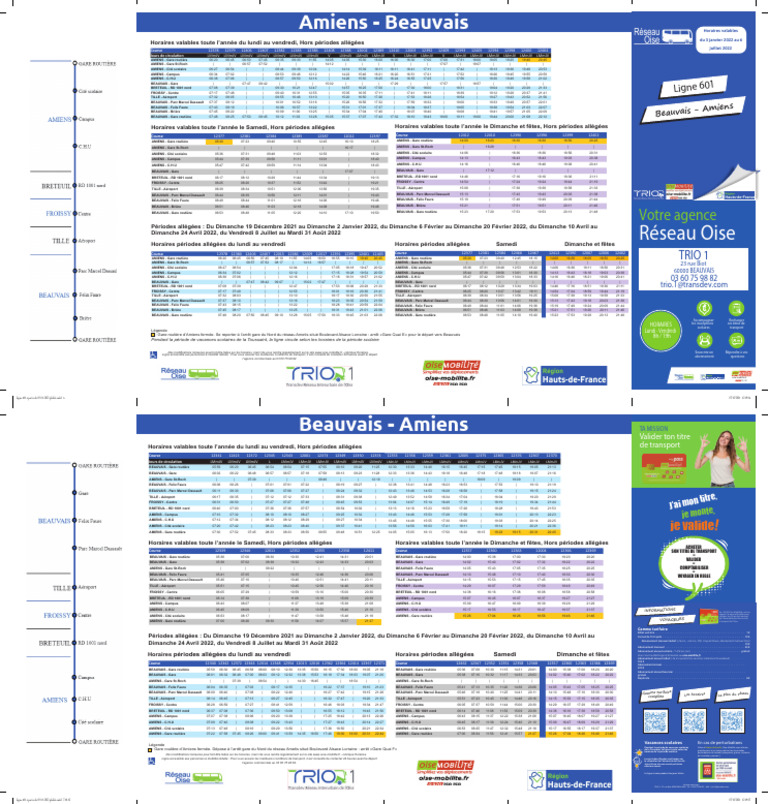 horaires navette beauvais paris